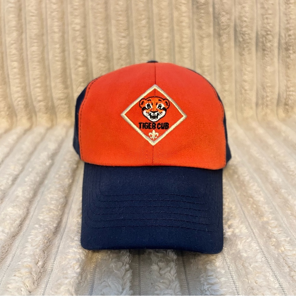Tiger Cub Boy / Cub Scouts Hat for uniform Orange and Blue Kids Cap